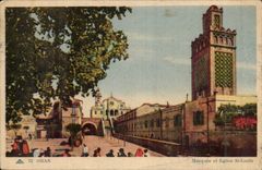 Algeria Oran CPA Mosque and church St Louis