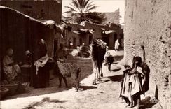 Algeria - Africa - Orleansville - Sidi Okba - a street - ass - donkey - CPA