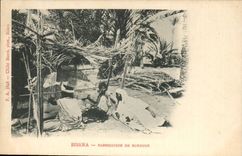 Algeria Biskra Constantine CPA Manufacture of burnous