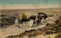 Wohnwagen Algerien-Biskra Constantine CPA der den Kragen von Sfa fuhrt