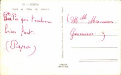 Algeria Biskra Constantine CPA Coffee and hotel of the Sahara