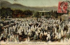 Platz-Bruch Algerien-CPA Biskra Constantine wahrend eines arabischen Festivals