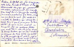 Algeria Constantine CPA Biskra Moorishes in front of their Gourbi (women)