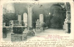 Paris CPA Museum of Cluny Left ancient Ruins the palate of Julien (Roman Emperor) known as Thermal baths