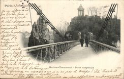 Paris CPA Hillocks Chaumont Suspended bridge