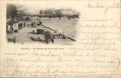 Paris CPA La Seine au Pont des Arts
