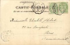 Paris CPA La Seine au Pont des Arts