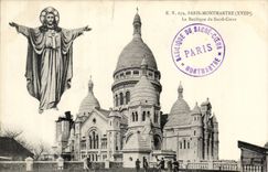 Paris CPA Montmartre la basilique du SAcre Coeur