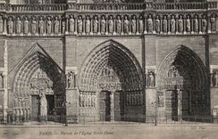 Paris CPA Portail de l'Eglise Notre Dame