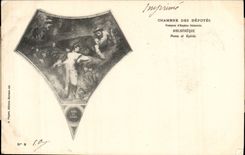 Paris CPA House of Commons BilbiothequeNuma and Egerie (library)