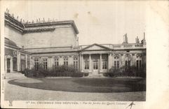 Paris CPA House of Commons Seen of the garden of the four columns