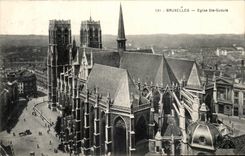 Belgie Belgium Brussels CPA Church co Gudule