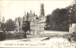 Belgie Belgium Bruges CPA the green quay