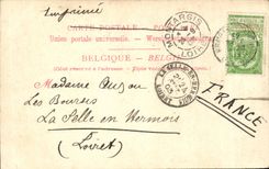 Belgie Belgium Ypres CPA the markets Murals Pauwels