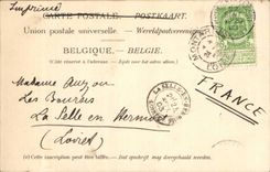 Belgie Belgium Ypres CPA Market with the meats