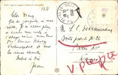 Suisse Lago di Luganor e Monte S Salvatore CPA 