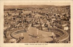Panorama Italien-Italien Rom CPA pflasterte Cupola di S Pietro