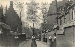 Belgium Mont Saint Amand CPA Beguinage Street St Lievin