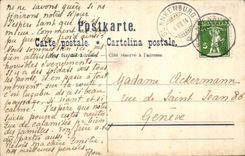 Suisse CPA zweisimmen Kirche und Pfarrhaus