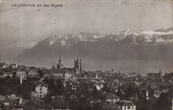 Suisse CPA Lausanne et les Alpes