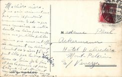 Switzerland CPA Geneva roads and the Mount Blanc