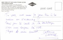 ETAS Plain - die USA - New- York CitySkyline an der Dammerung entlang dem Hudson um - CPA zu befestigen