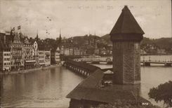 Switzerland Luzern CPA Kappelbrucke put Wasserturm
