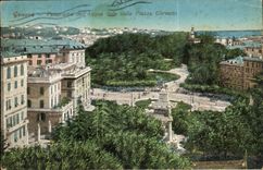 Switzerland Genova CPA Panorama LED Acqua Sola stole Plazza Corvetto