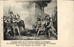 Germany CPA Wanddemalde im K Residenschloss zu Stuttgart