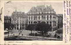 Switzerland CPA Geneva Places Bel Air