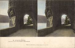 Suisse CPA Le lac de Thoune Vue sur la route de Unterseen a Beatenbucht