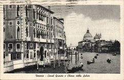 Italy Italia Venezia CPA Canal large E Chiesa della SAlute