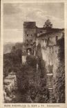 CPA Ruine Rheinfels B St Goar has Rh Bruckenturm