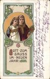 CPA Fantaisie Goth zum Gruss im Neuen Jahr !