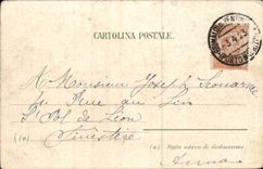 Italien Italien CPA Ventiliglia Passerella sul Roja