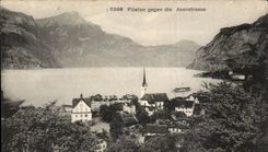 Suisse CPA Fluelen gegen die Axenstrasse