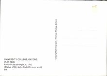 The United Kingdom University college Oxford MODERN CARD Radcliffe Quadrangle