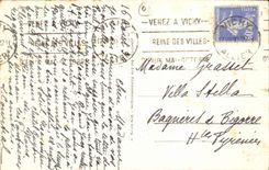 Vichy CPA Palais des sources