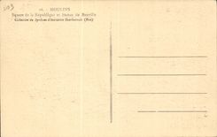 Moulins CPA Public garden of the Republic and Statue of Banville