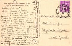 Borough in Bresse CPA Street and Notre Dame church