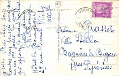 Vichy CPA Un coin du parc et les bords de l'Allier