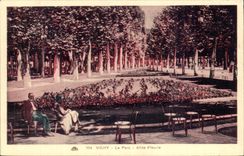 Vichy CPA Le parc Allee fleurie