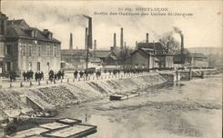 Montlucon CPA Sortie des ouvriers des usines St Jacques