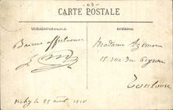 Vichy - Pomenade sur les bords de l'Allier - velo - cyclisme - ane - donkey - CPA 