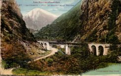 CAuterets CPA Bridge of Meyabat and Peguere