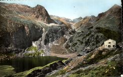 Surroundings of luchon CPA the Lake Expingo and the refuge
