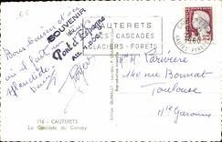 Cauterets - the Cascade of Cerisey CPA