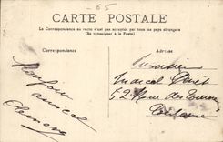 CAuterets CPA Route of the bridge of Spain Cascades of Cerizet (ass donkey mule)