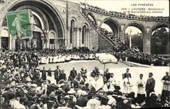 CPA Lourdes Blessing of St Sacrament of the patients