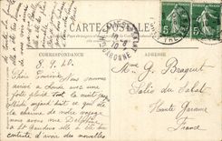 CPA Lourdes the prayer with the swimming pools